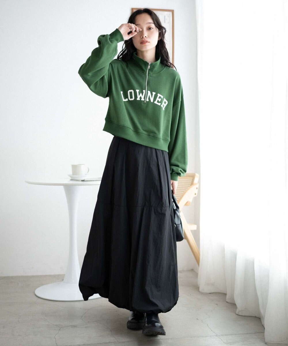 WEGO ハーフジップショートスウェット 