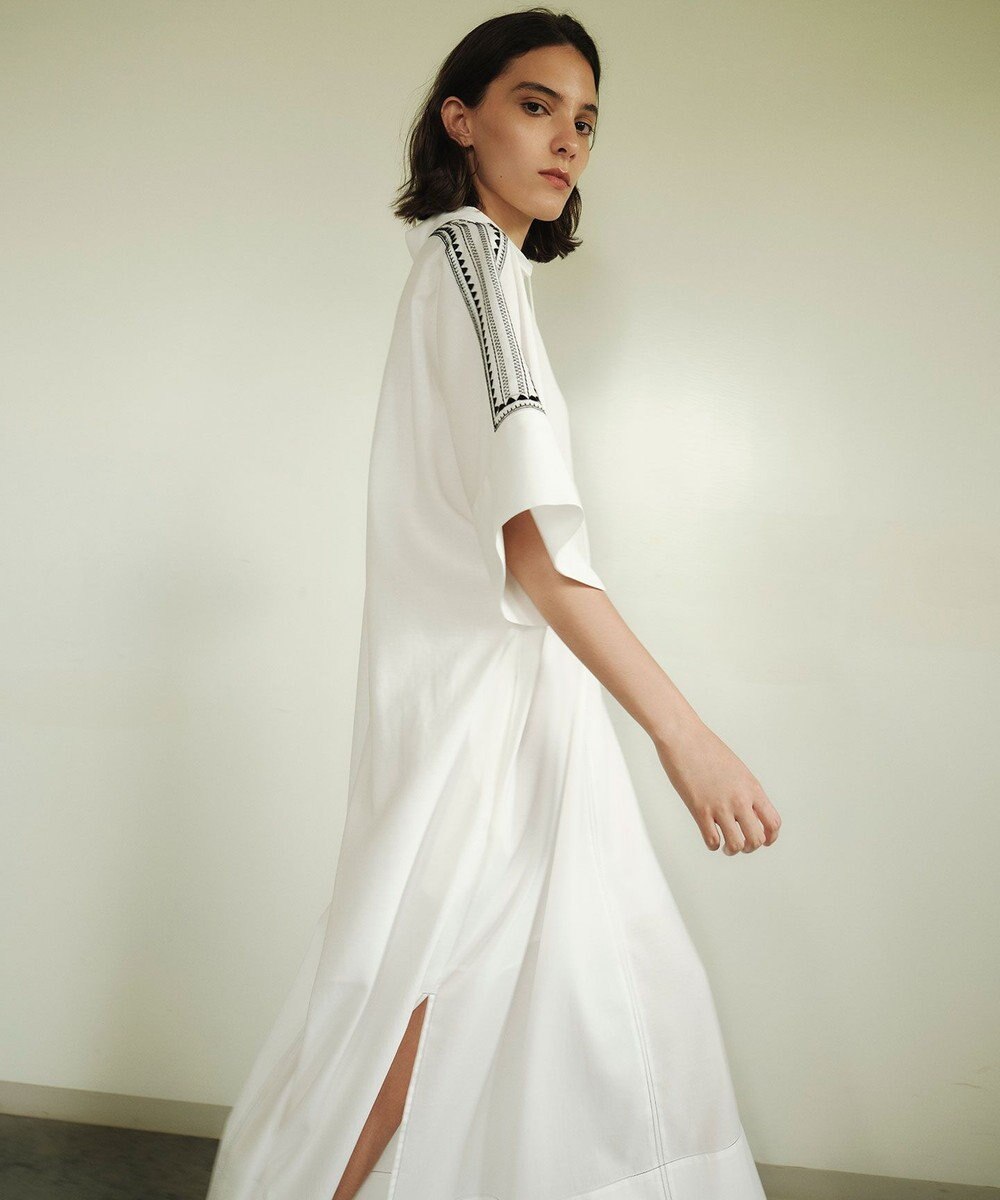 BEIGE， AXI / 刺繍ステッチ ドルマンロングドレス 