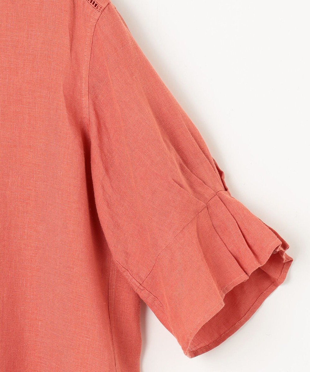 23区 L 【洗える】LIBECOリネン デザインスリーブ ブラウス 