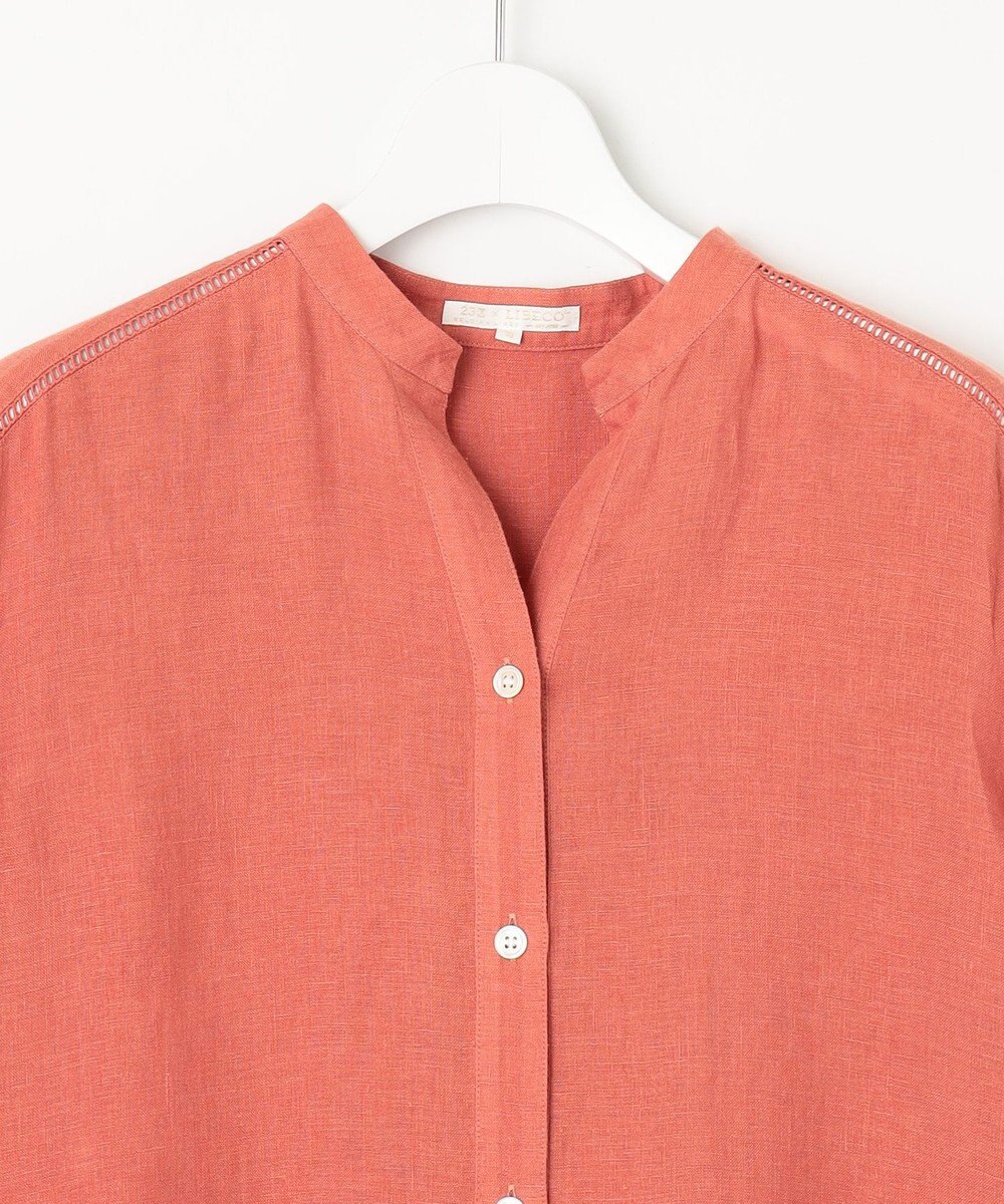 23区 L 【洗える】LIBECOリネン デザインスリーブ ブラウス 