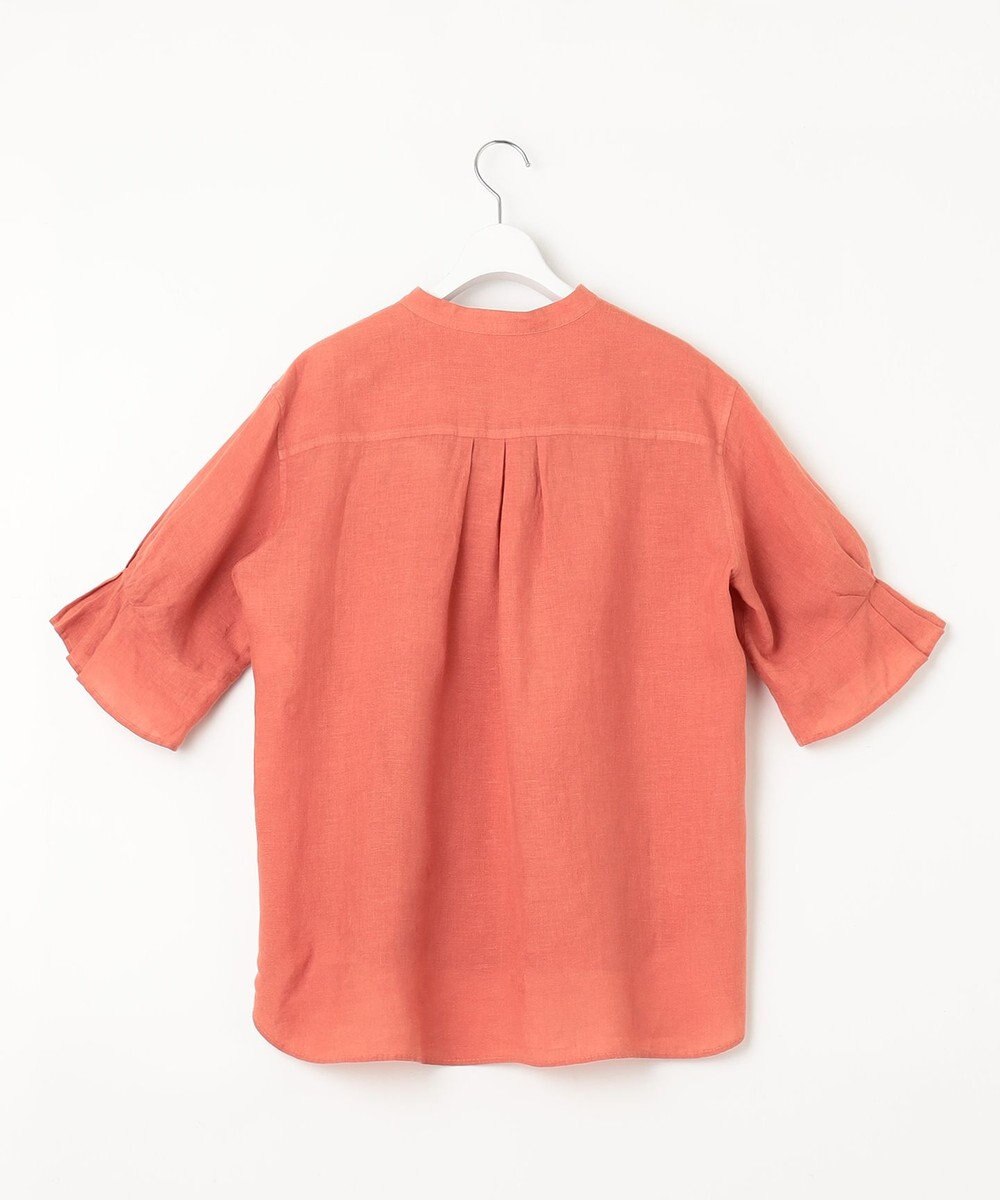 23区 L 【洗える】LIBECOリネン デザインスリーブ ブラウス 