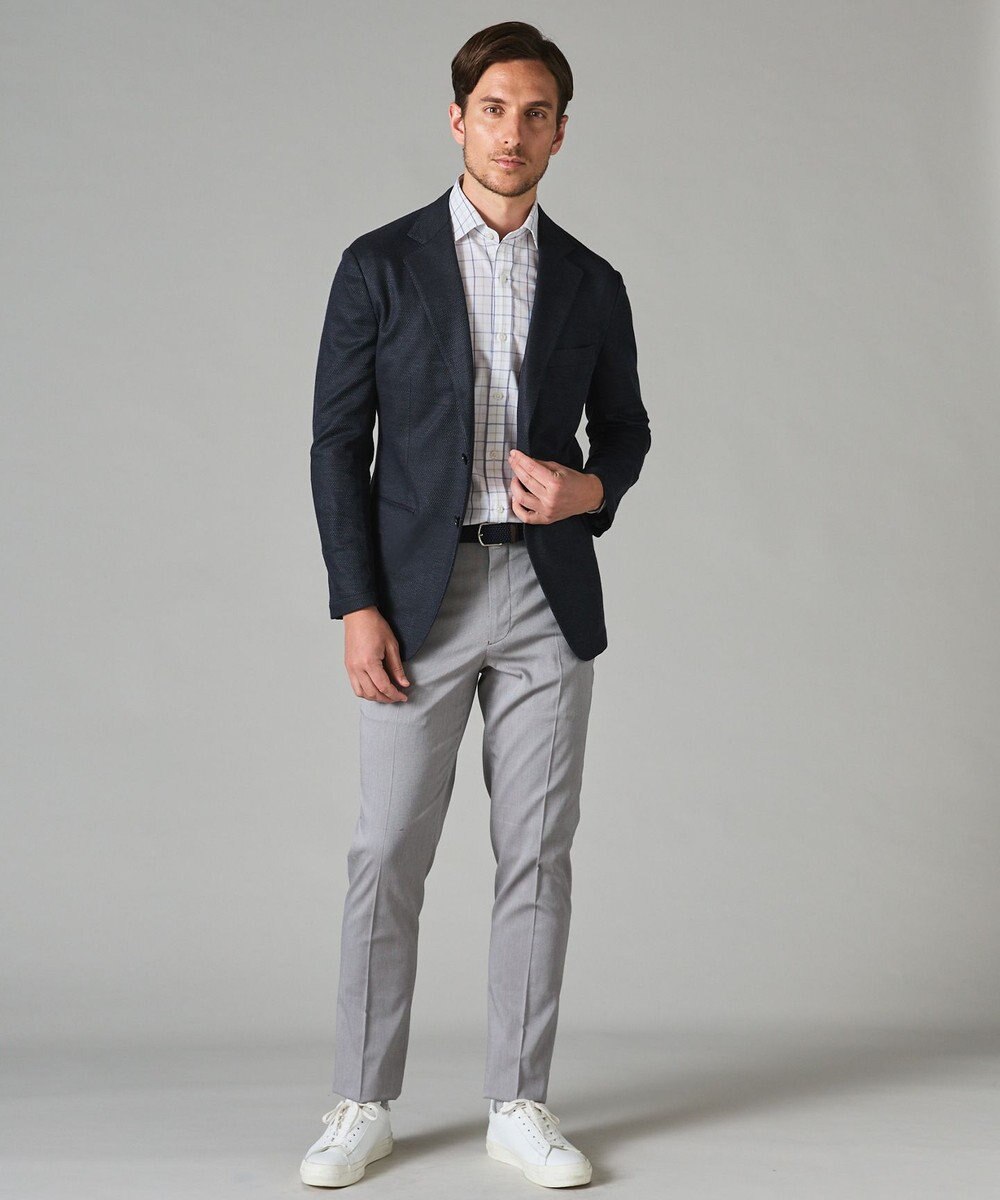 GOTAIRIKU 春夏向け【形態安定】SUMMERPREMIUMPLEATS_スモールワイドカラー 長袖ドレスシャツ（ストライプ/チェック） 