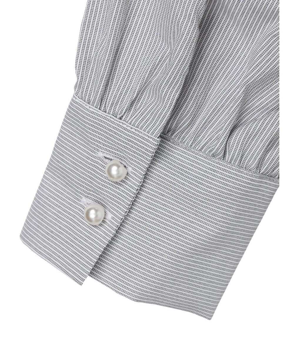 Green Parks パール釦ストライプシャツ 