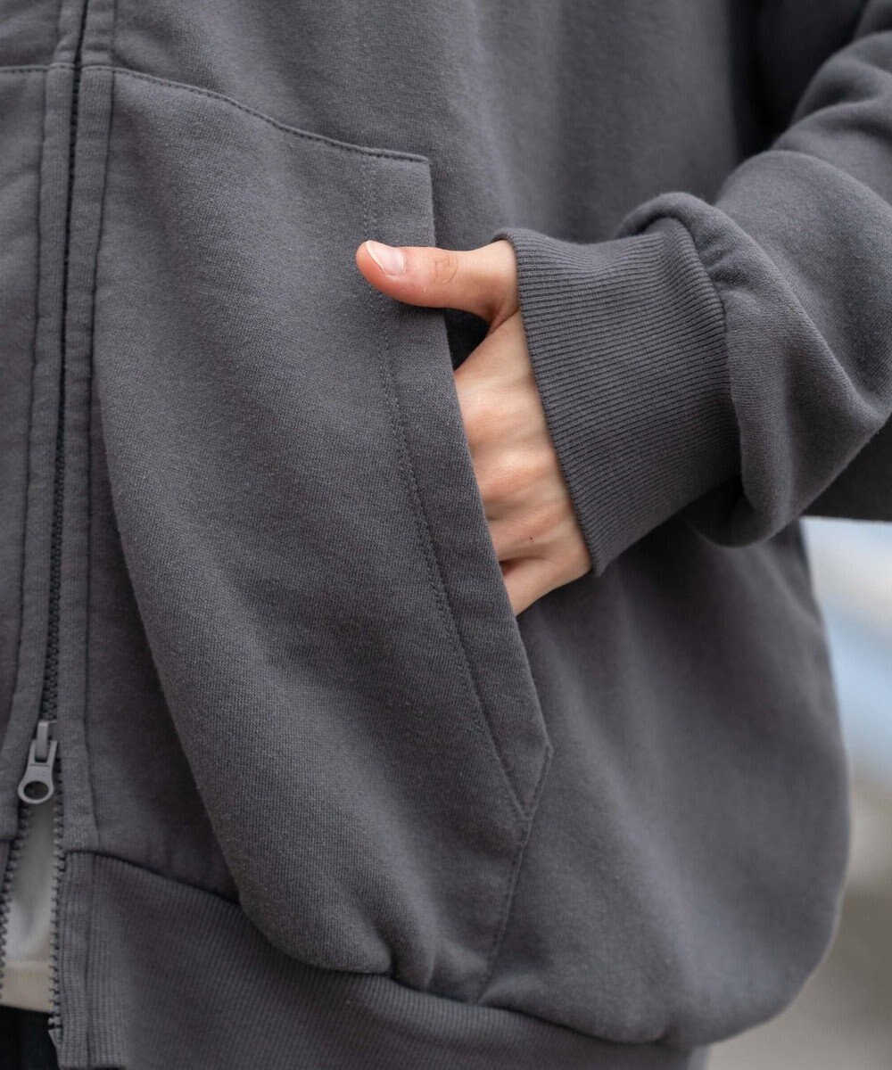 WEGO 【ユニセックス着用ITEM/SMLサイズ展開】レオパードワッペンダブルZIPパーカー 