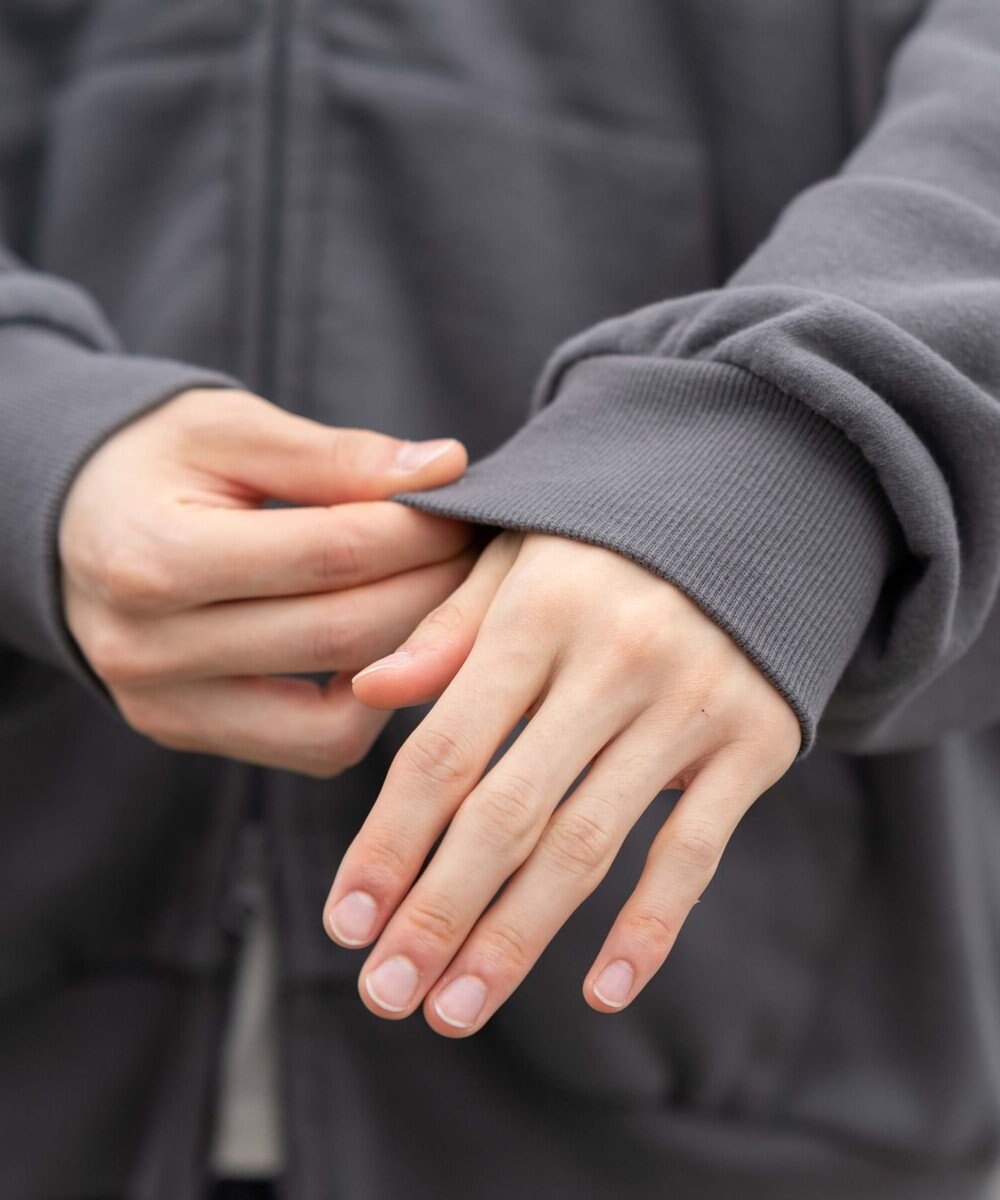 WEGO 【ユニセックス着用ITEM/SMLサイズ展開】レオパードワッペンダブルZIPパーカー 