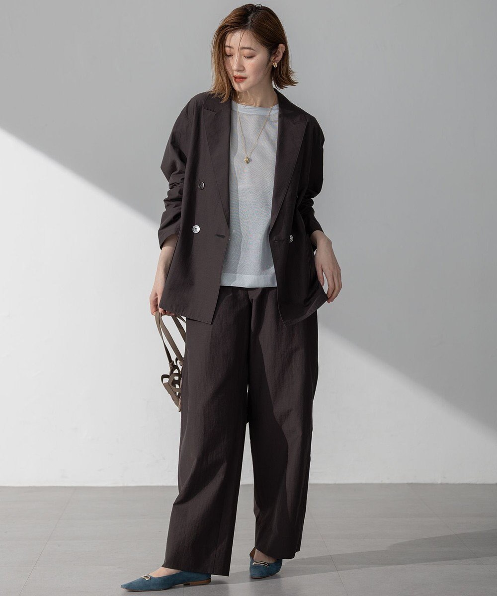 23区 L MANTECO ブライトワッシャー ワイド パンツ 