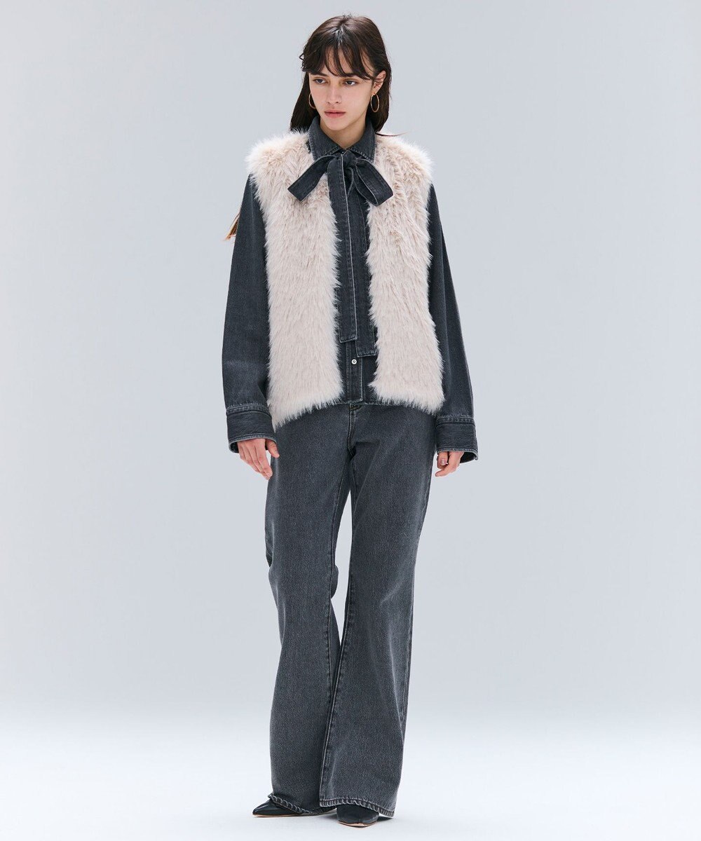 BEIGE， 【洗える・Oggi 11月号掲載】NAVIGLIO / フレアシルエットデニムパンツ 