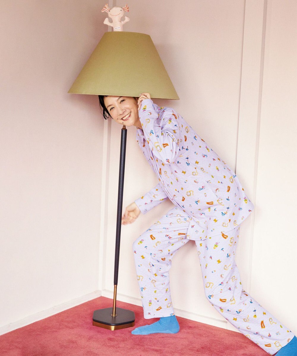 tsumori chisato SLEEP ツモリチサト パジャマ キルトニット素材(本体) あったか 長袖 長ズボン レディース UDW404 /ワコール 