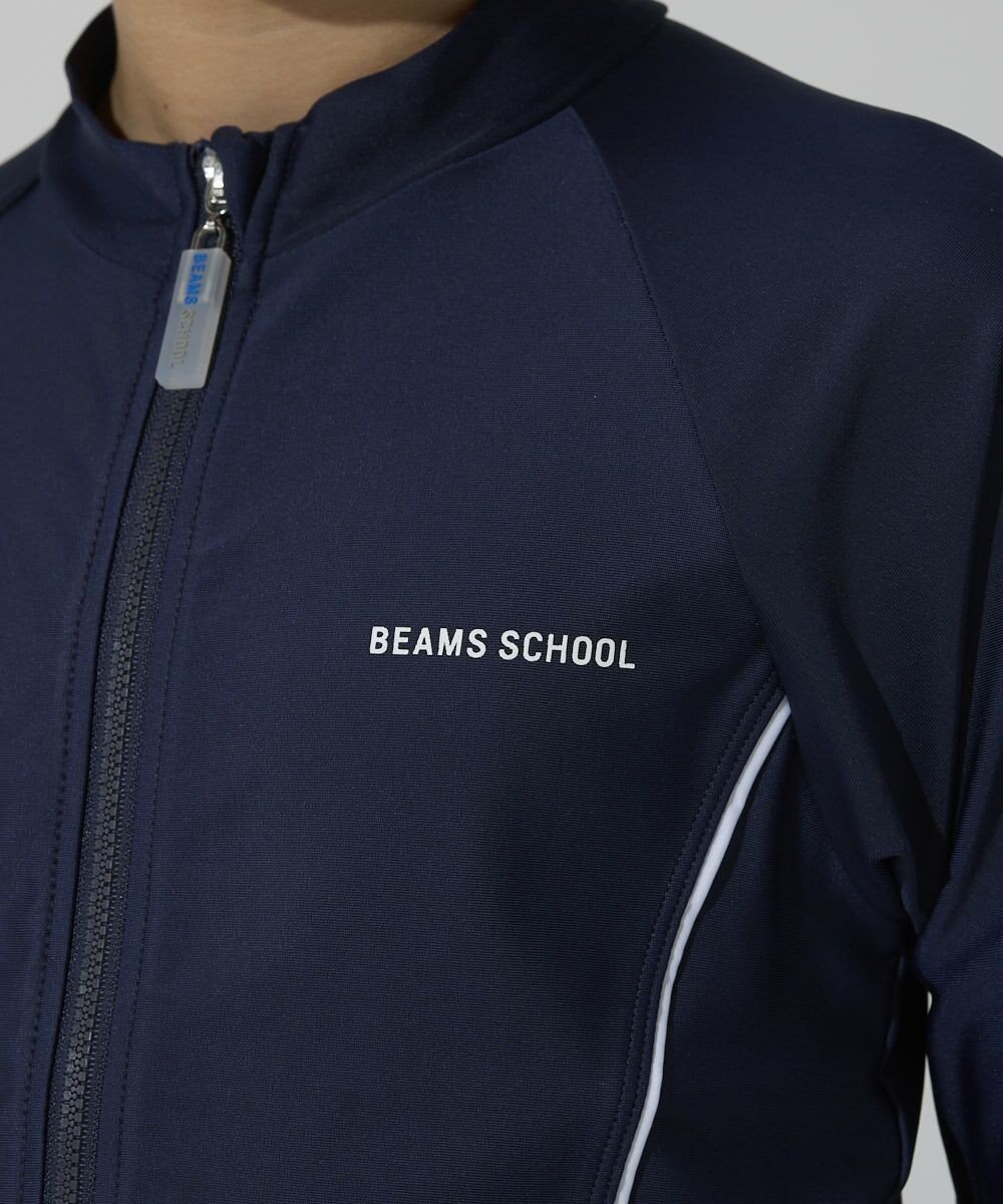 BEAMS SCHOOL 長袖フルZIPラッシュガード 