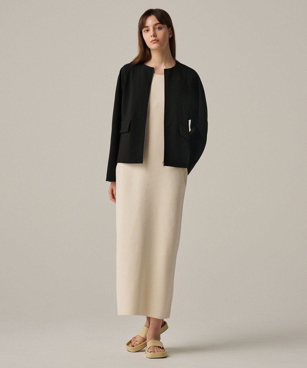 uncrave 【手洗い可】ドライタッチ ニット アメスリ バックオープン ワンピース（uncrave WHITE） 