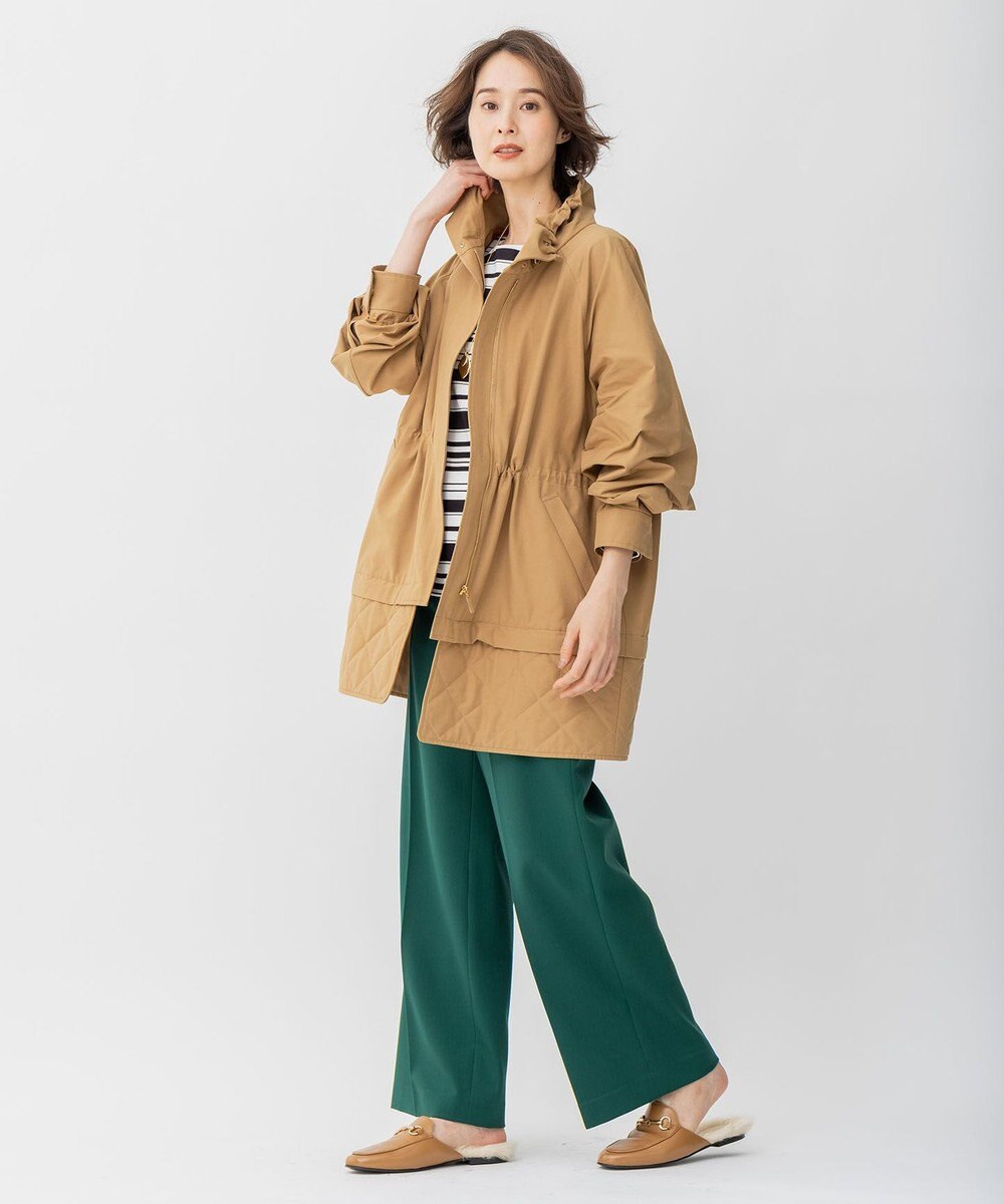 自由区 L 【撥水加工/洗える】キルトコンビアウター 