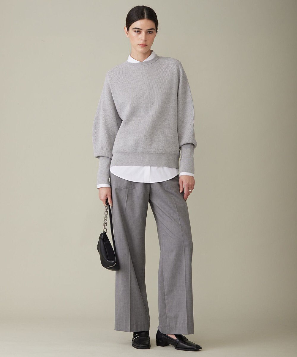 ICB 【洗える】 ウールポリエステルハイゲージ ニット 