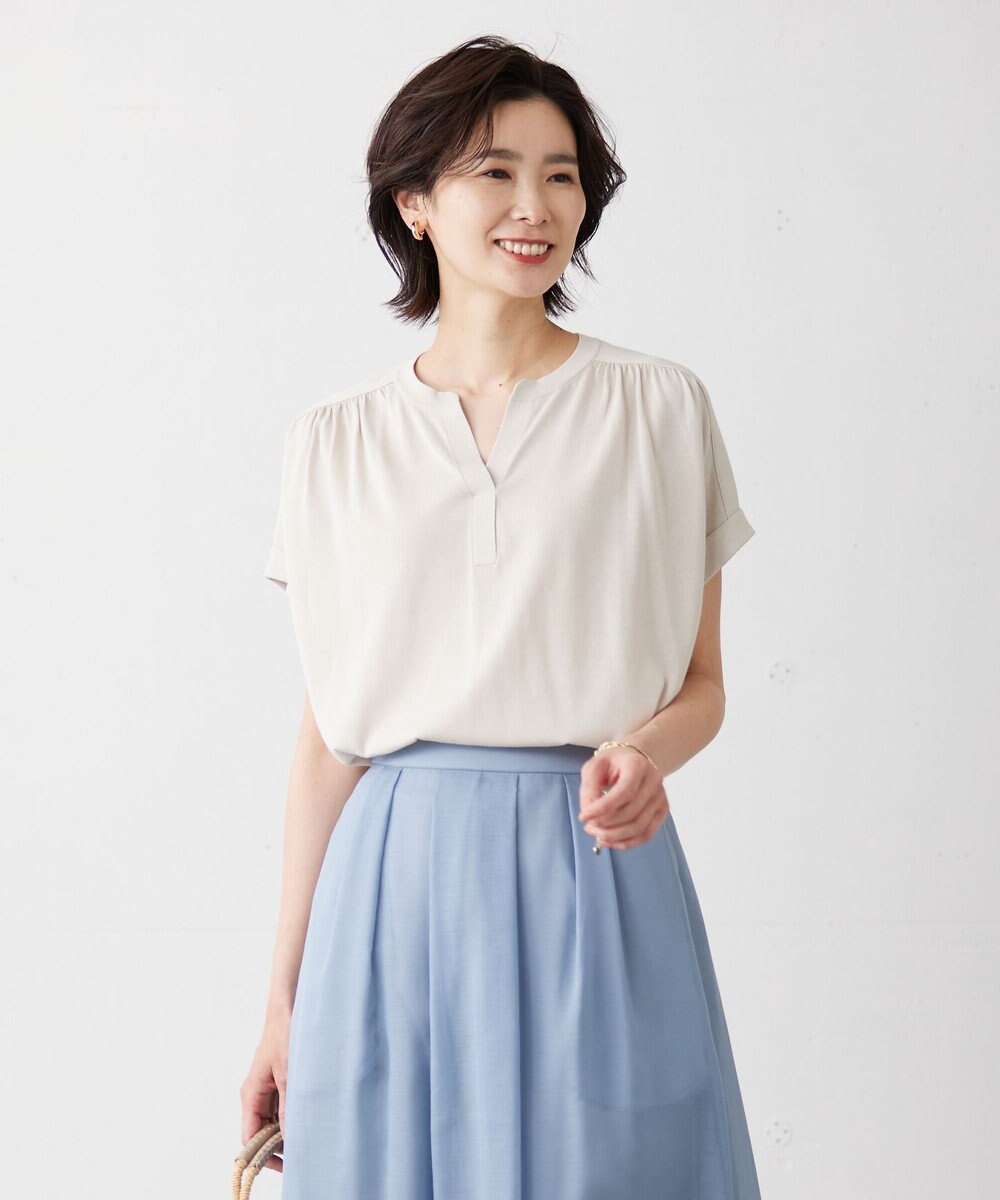 洗える・抗菌防臭】コットンアセテート バンドカラー ニット / J.PRESS LADIES S | ファッション通販  【公式通販】オンワード・クローゼット