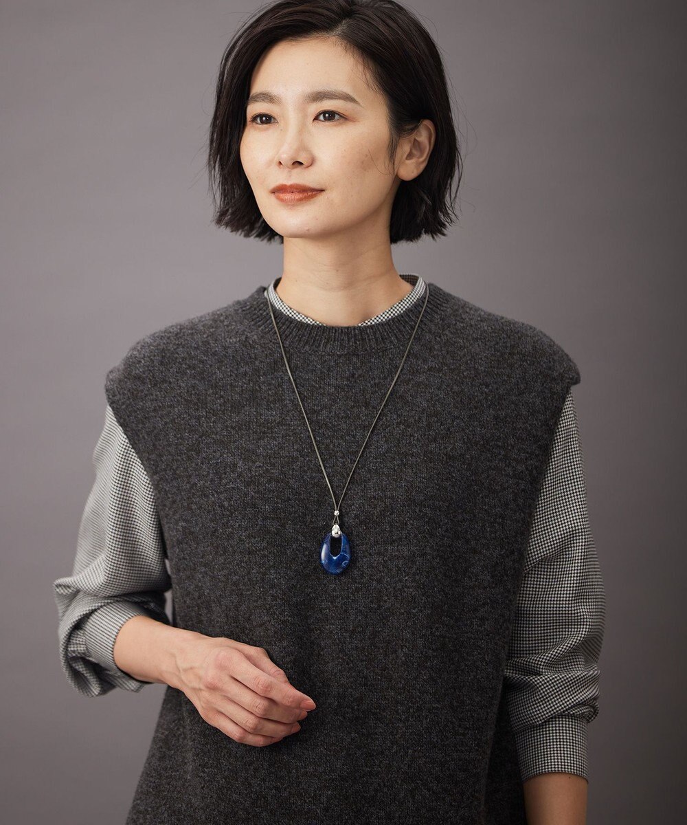 J.PRESS LADIES リバーシブルマーブル ネックレス 