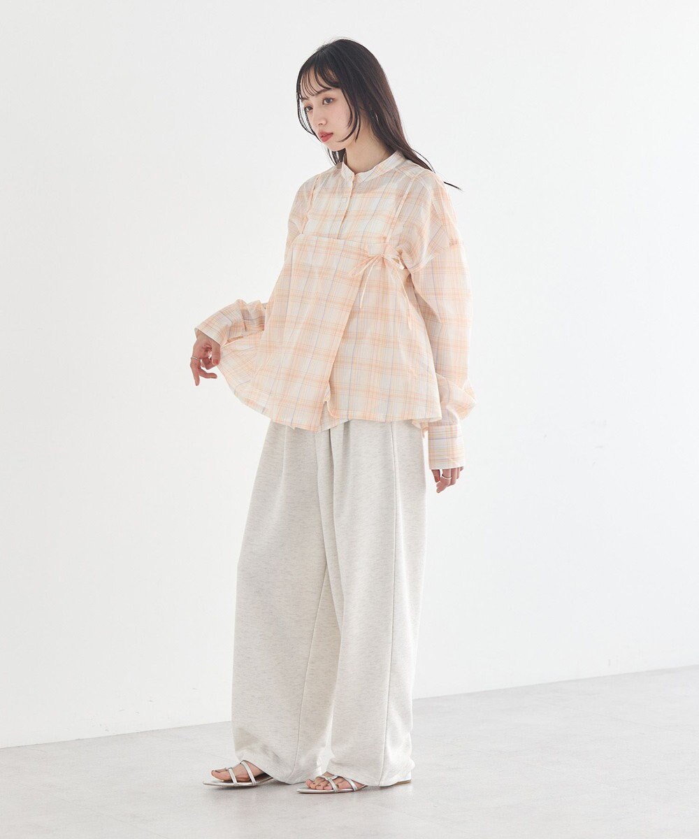 earth music&ecology 【予約】【綿100％】SET2点エプロンライクビスチェ＋シャツ 