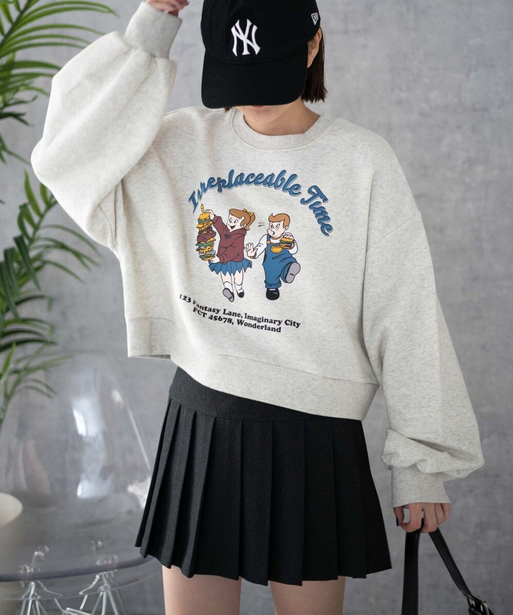 WEGO イラストプルオーバースウェット 