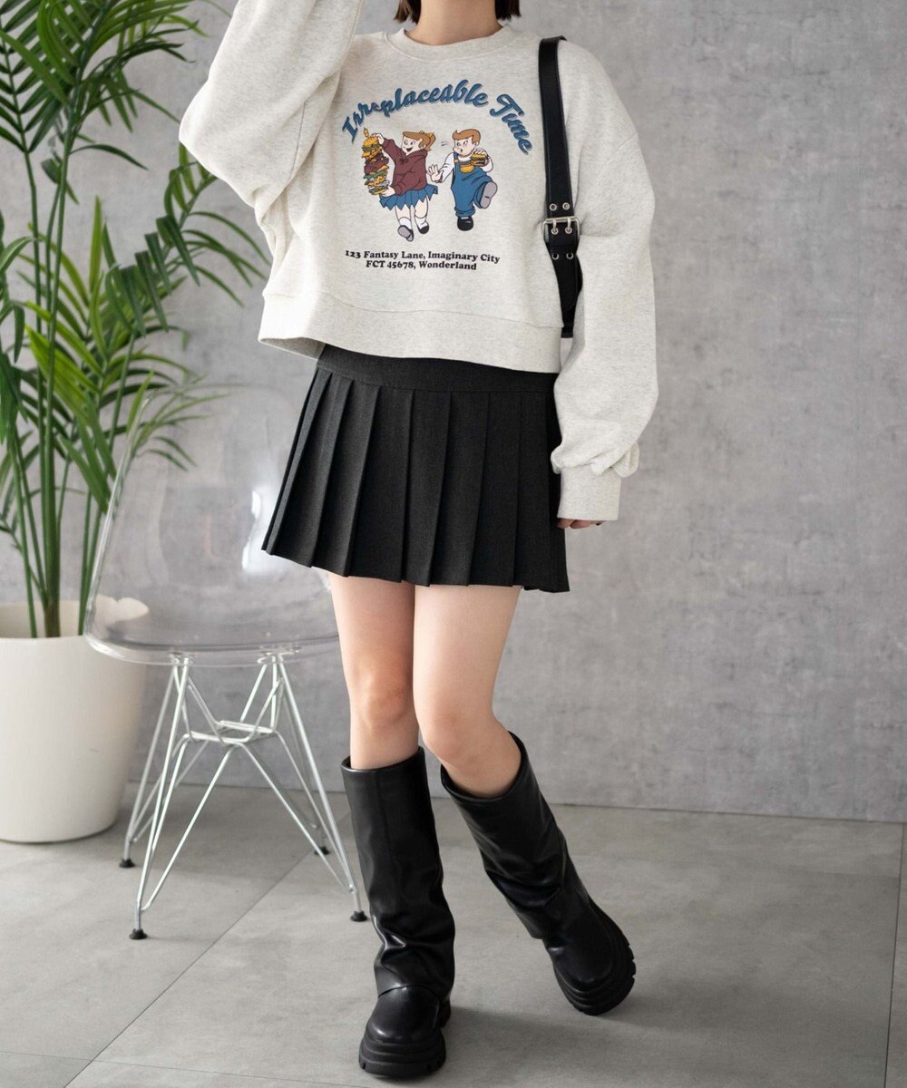 WEGO イラストプルオーバースウェット 