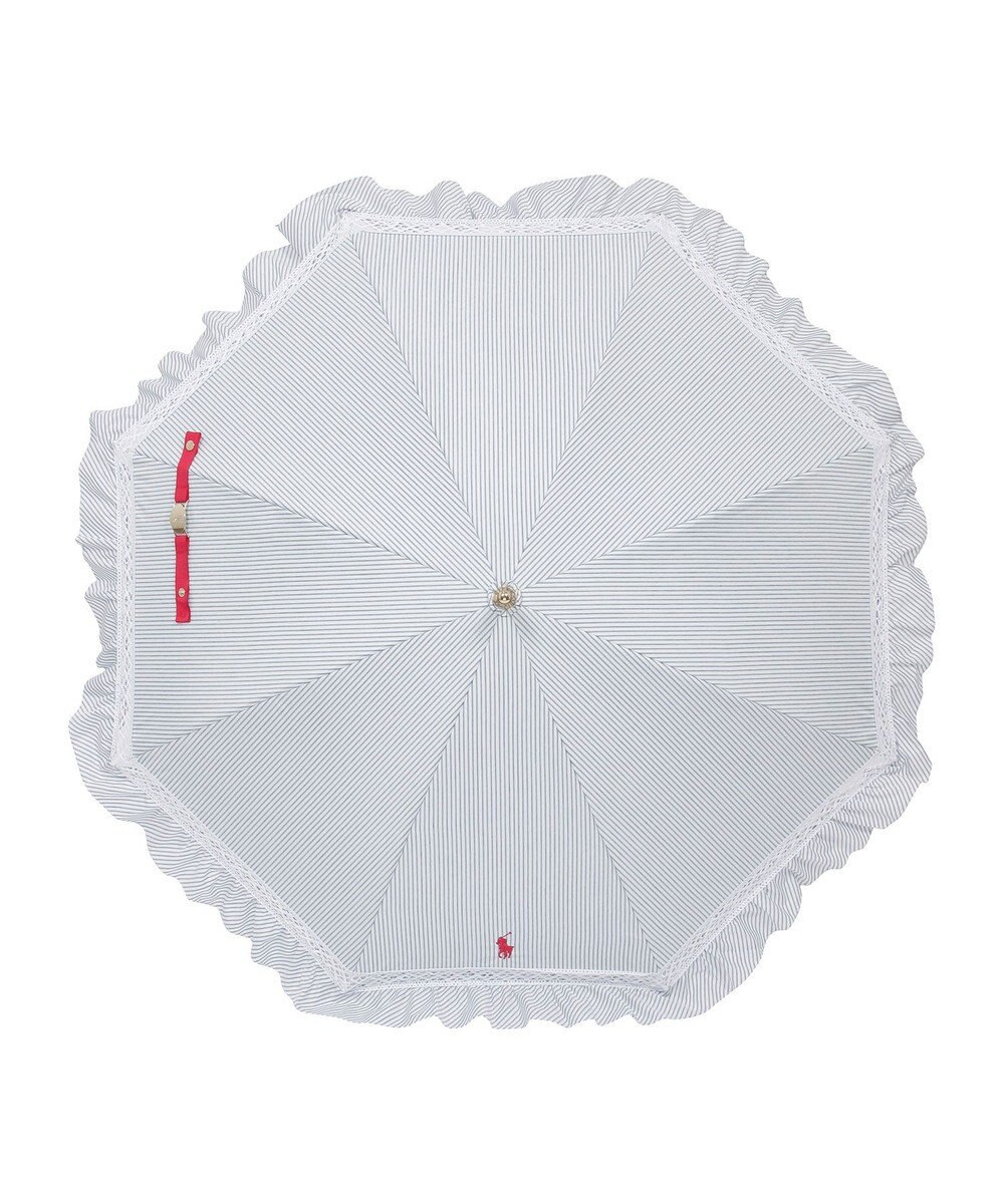 MOONBAT 【遮光/晴雨兼用日傘】POLO RALPH LAUREN(ポロ ラルフローレン) ストライプフリル 長傘 遮熱 UV 