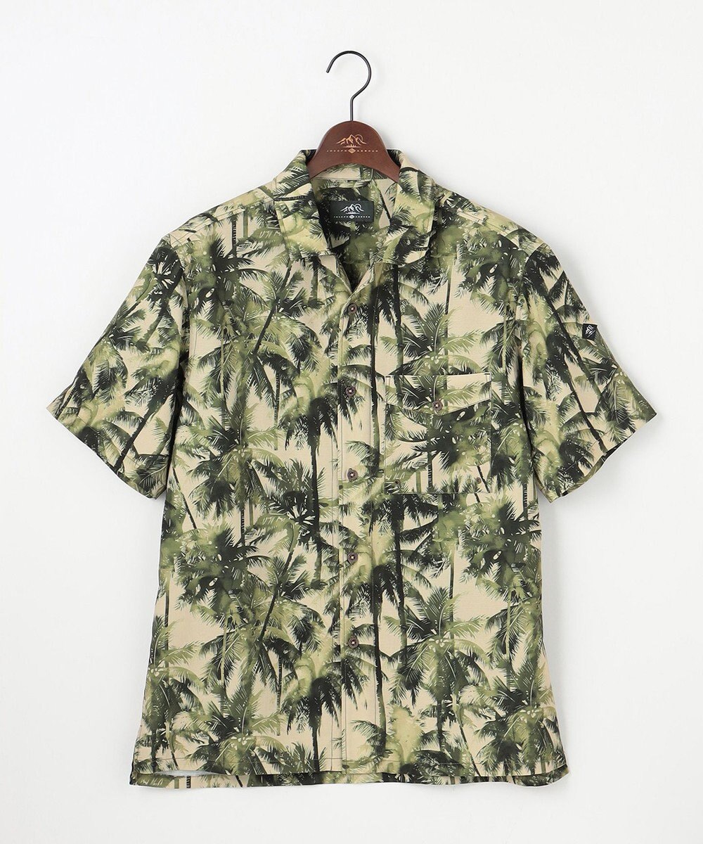 JOSEPH ABBOUD MOUNTAIN 【速乾/軽量/ストレッッチ】ライトスラブボタニカルプリント アウトドアシャツ 