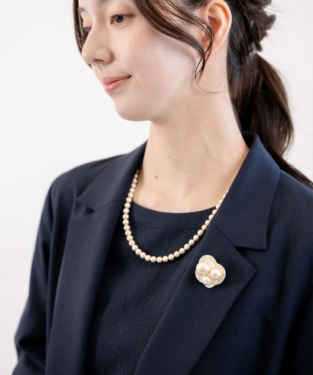 Pisceans コットンパール&フィガロチェーンネックレス 