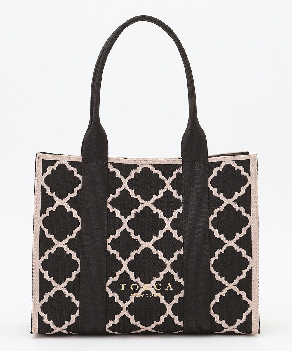 TOCCA 【大人百花掲載】【A4サイズ対応】CHECKER CLOVER KNITBAG ニットバッグ 