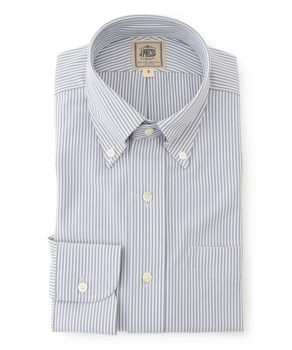 J.PRESS MEN 【接触冷感 / 吸水速乾 / UVカット / 高通気性】【SMART TECH】 ロンドンストライプ ジャージーシャツ 