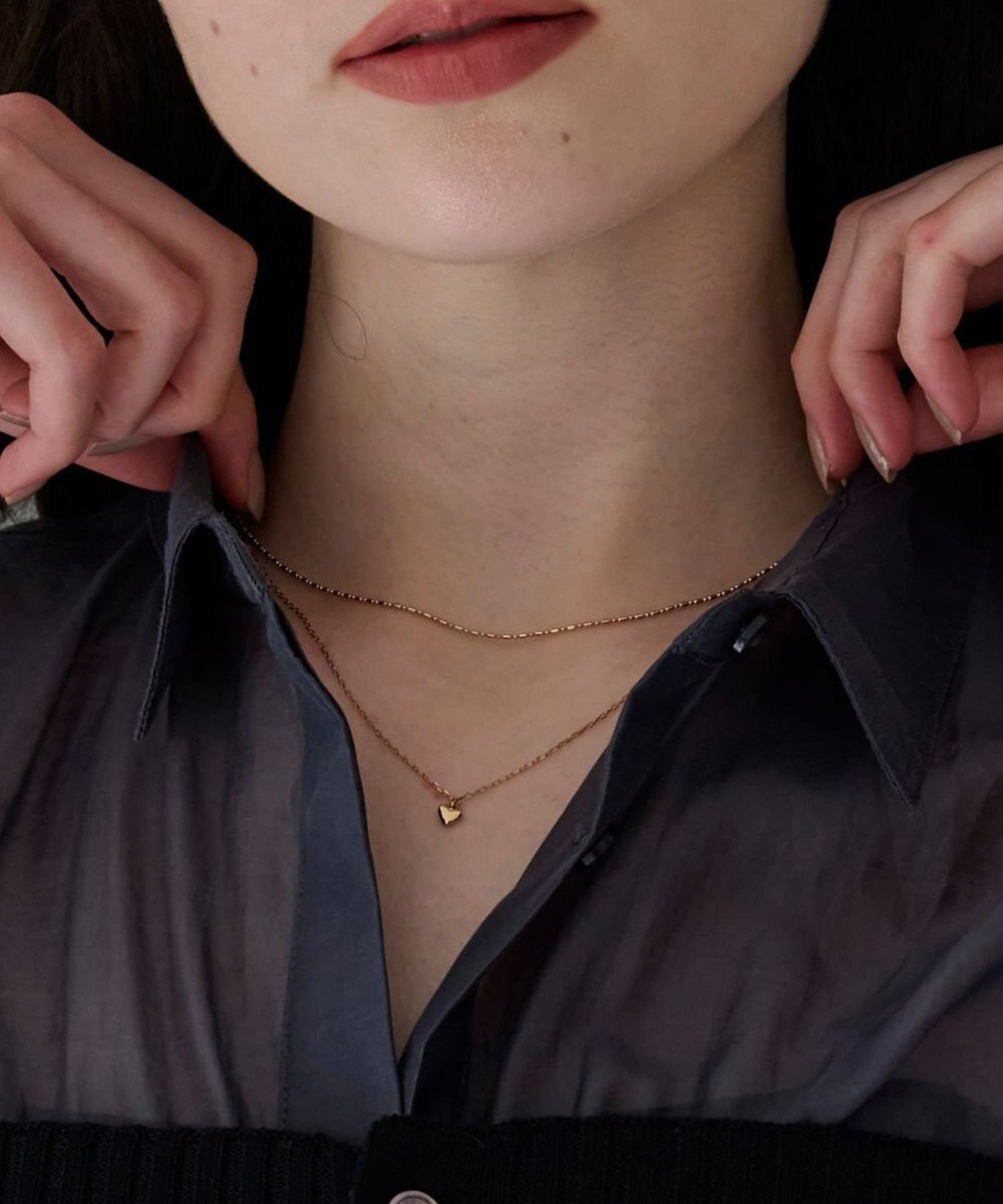 Phoebe 【金属アレルギー対応】2setスウィートハートネックレス　シャンパンゴールド 