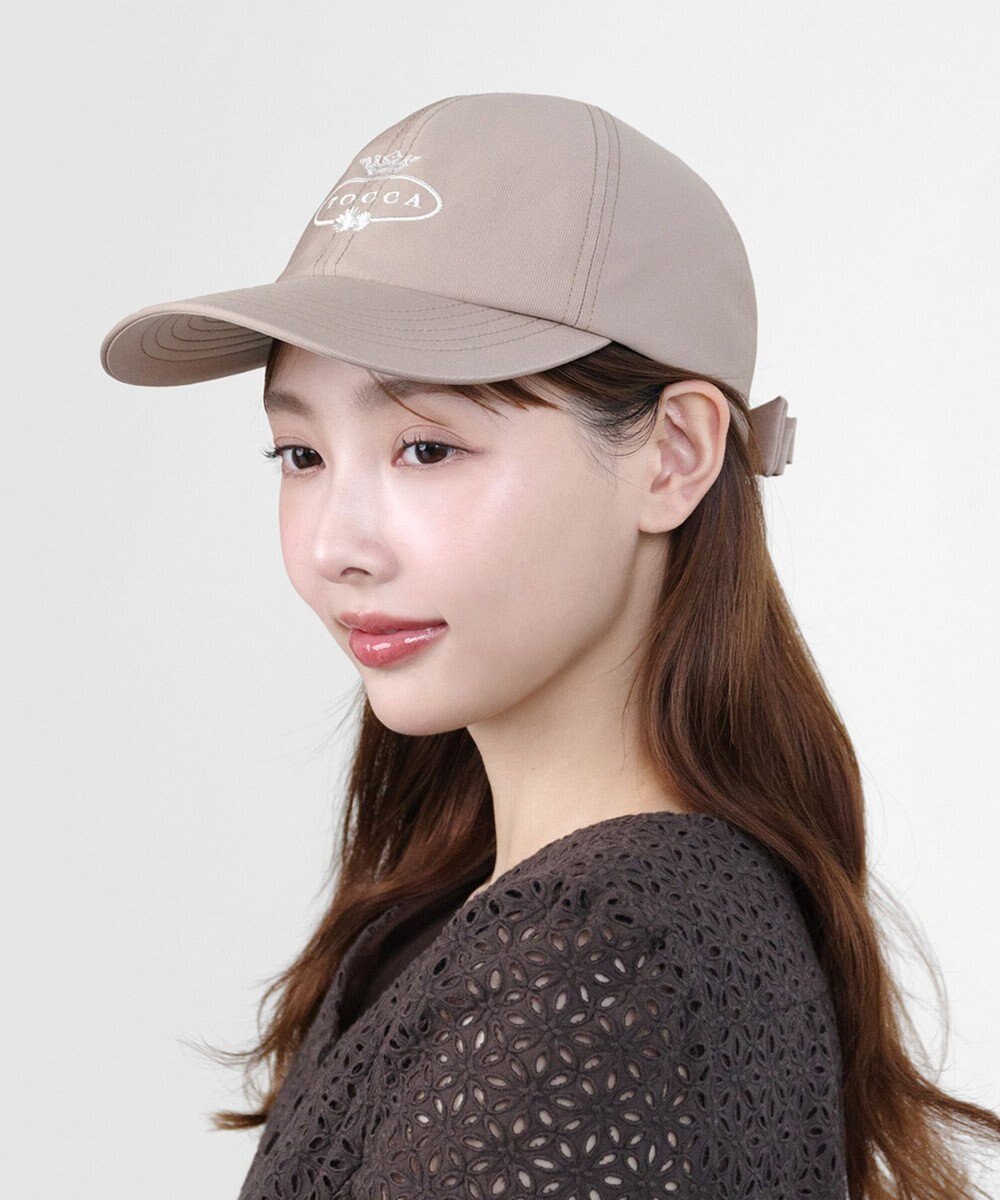 TOCCA 【UV90%以上カット・吸水速乾・接触冷感・抗菌防臭・洗える・サイズ調整可・リボン取り外し可】LOGO RIBBON CAP キャップ 