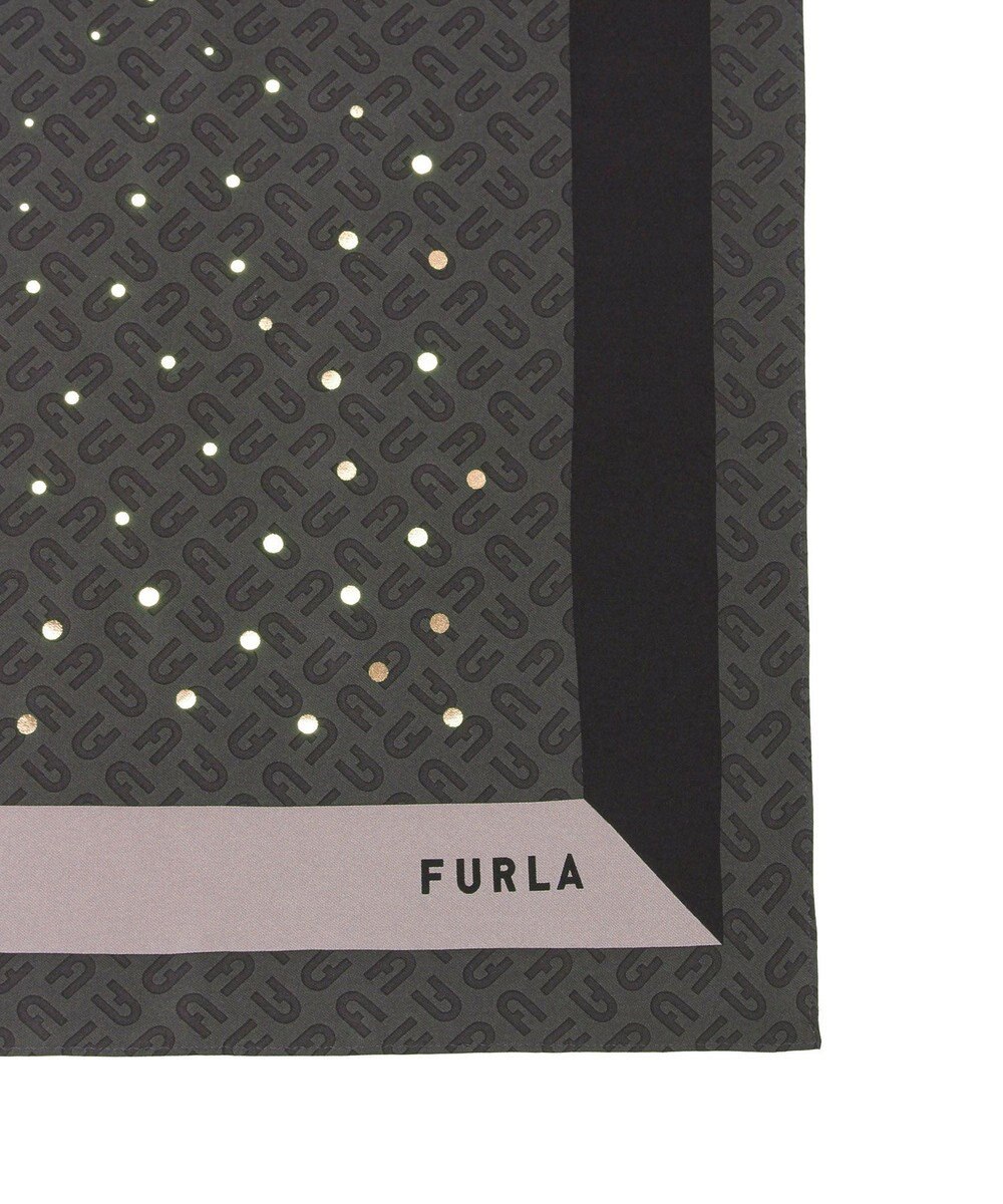 MOONBAT FURLA(フルラ)シルクツイル アーチロゴ スカーフ 65cm×65cm 