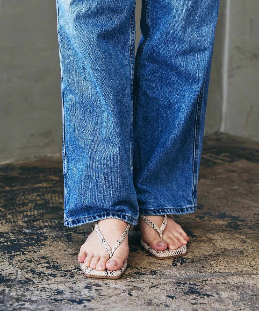 BONTRE 【PRECIEUX JOUET/プレシュウジュエ】 スクエアヒールナロートングサンダル/034PJ 