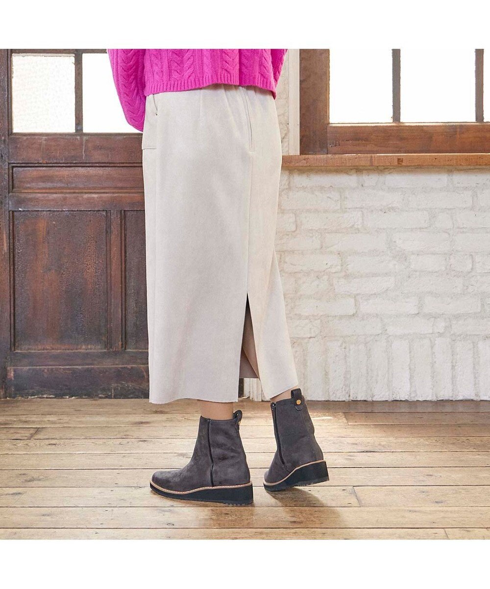 MODE ET JACOMO <carino>【レイン・スノー対応】ウエッジヒールショートブーツ 