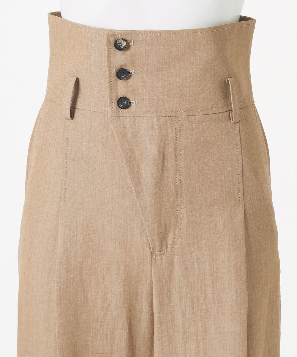 23区 【GOLD LABEL】ナチュラルシャンブレー タックパンツ 