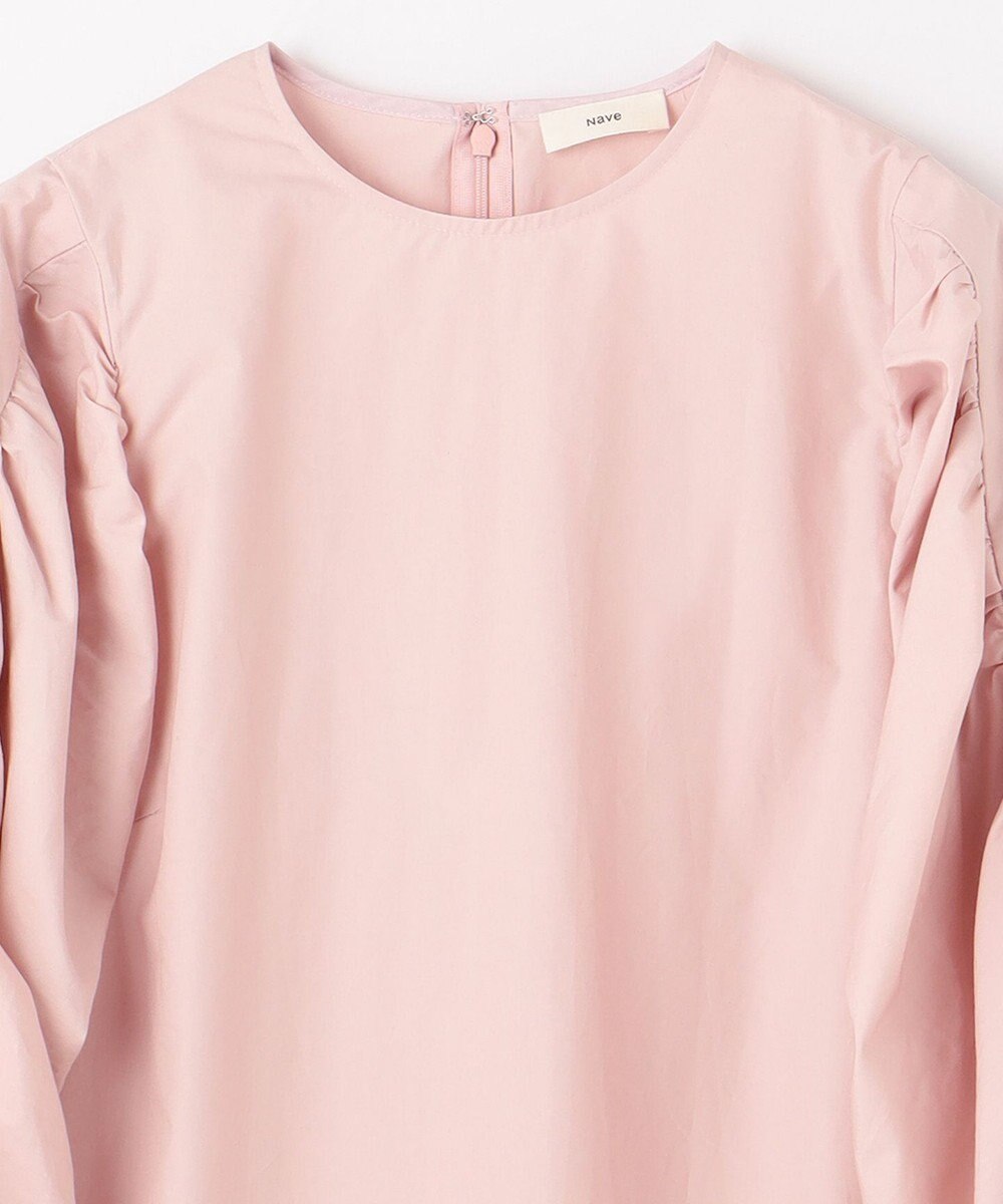 NAVE 【Nave・洗える】タイプライタークロス ギャザーブラウス 