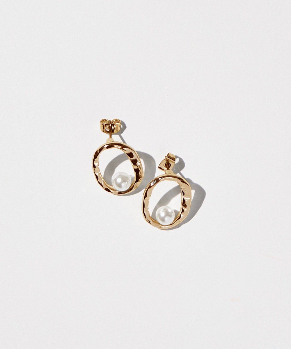 AMERICAN HOLIC オーバルパールピアス 