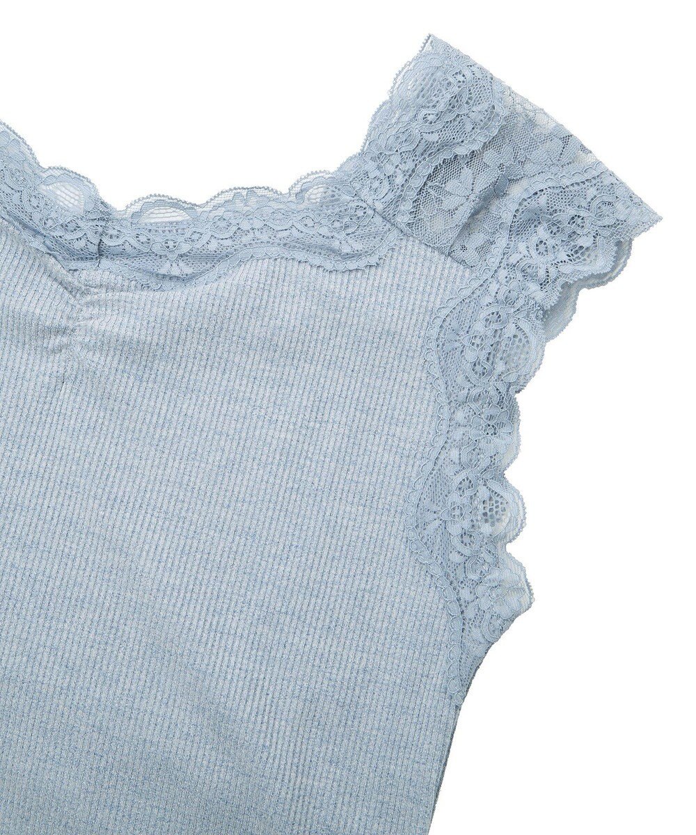 earth music&ecology ラメテレコショルダーレースタンクトップ 