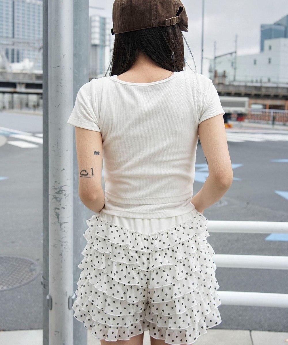 WEGO ヴィンテージライクレースアップT 