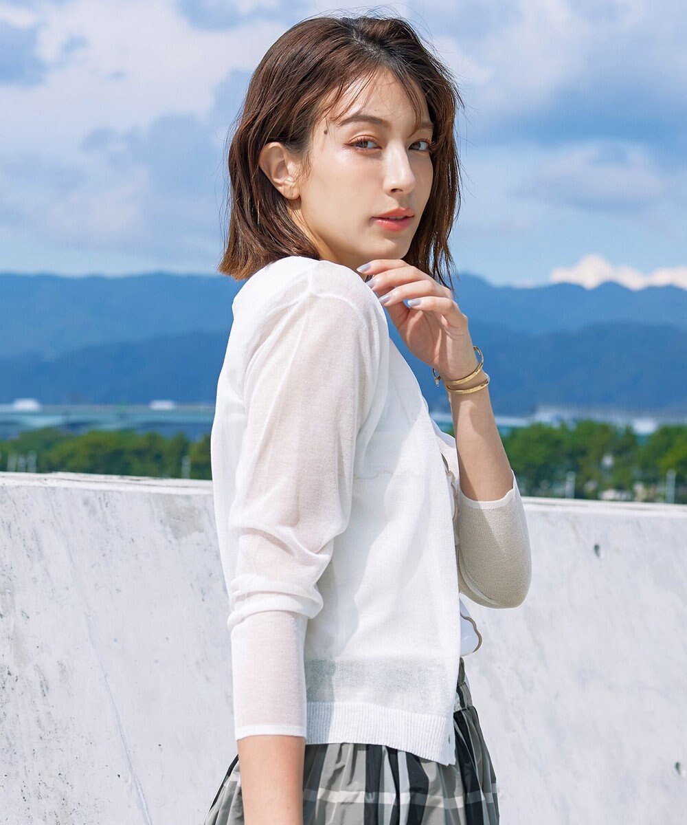 Tiaclasse シアーショートカーディガン 