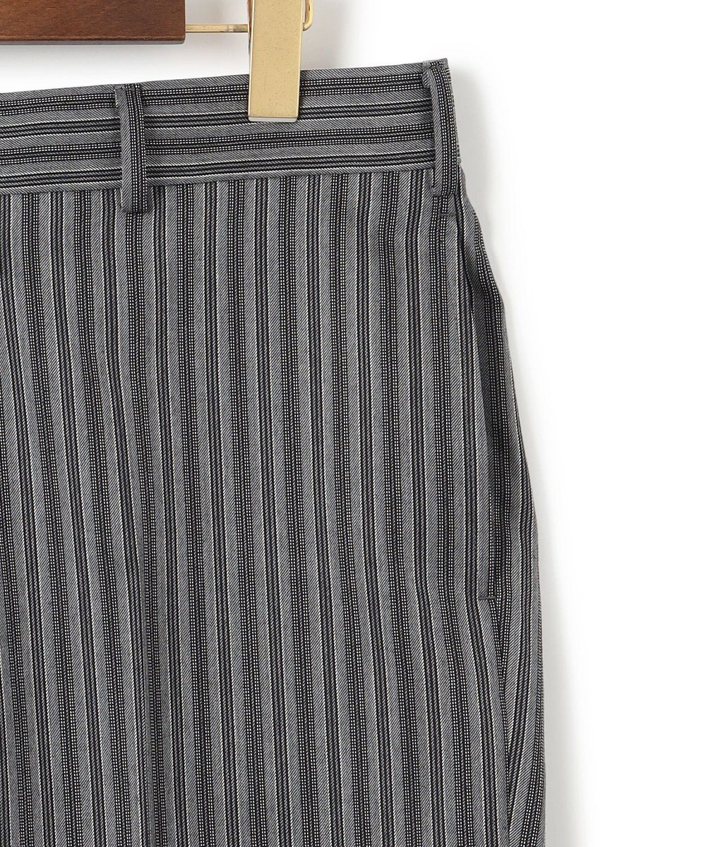 J.PRESS MEN 【J.PRESS ORIGINALS】Dark Pinstripe Wool New Piped Stem Slacks / Big Back Belt 