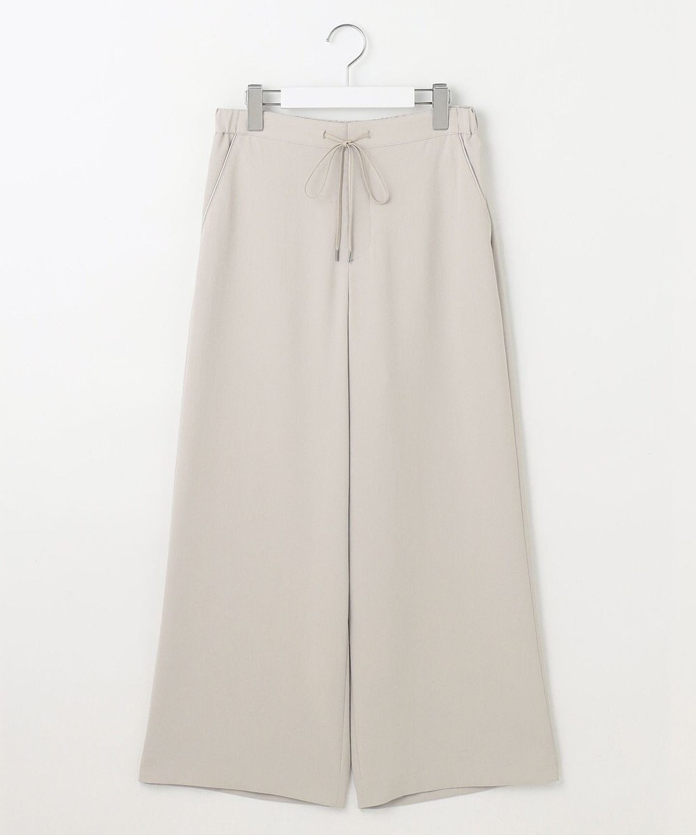 J.PRESS LADIES L 【洗える・吸水速乾・接触冷感・セットアップ対応】Light ジョーゼット ワイド パンツ 