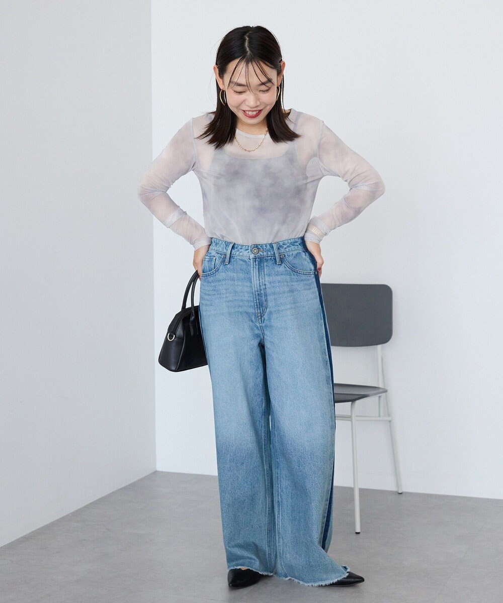 AMERICAN HOLIC ニュアンス柄プリントシアープルオーバー 