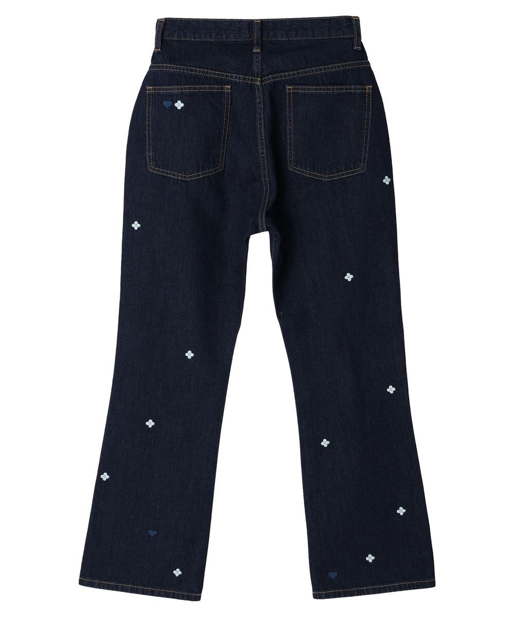 Green Parks ・Ｄｏｕｂｌｅ　Ｆｌａｇｓ　ハナ＆ハート　刺繍デニムパンツ 
