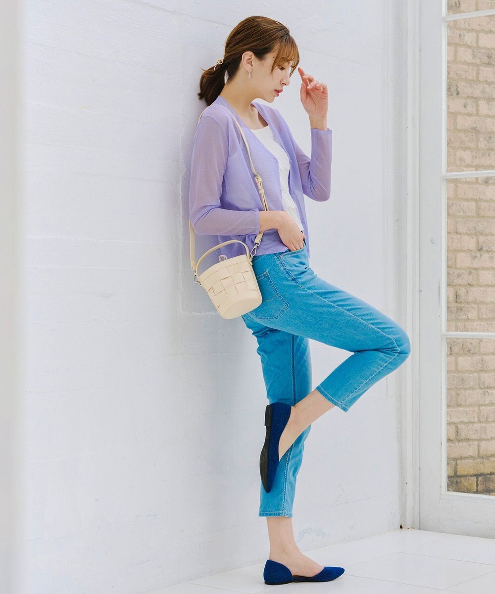 Tiaclasse 【洗える】シアーショートカーディガン 