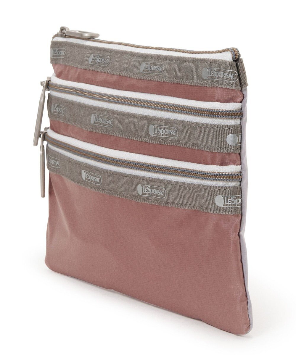 LeSportsac CLASSIC 3 ZIP POUCH/ダスティピンク/ソフトライラックC 