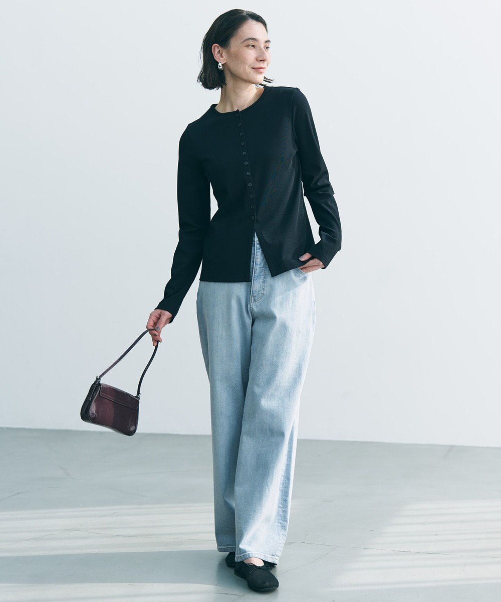 UNFILO 【UNFILO DENIM/新色追加】撥水ストレッチ ルーズワイドデニム 