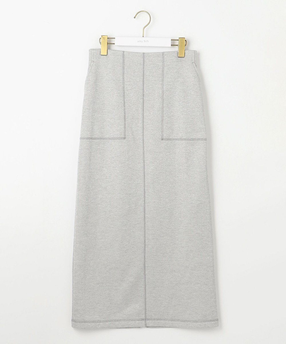 ANY SIS 【洗える】ラメ裏毛 スカート 