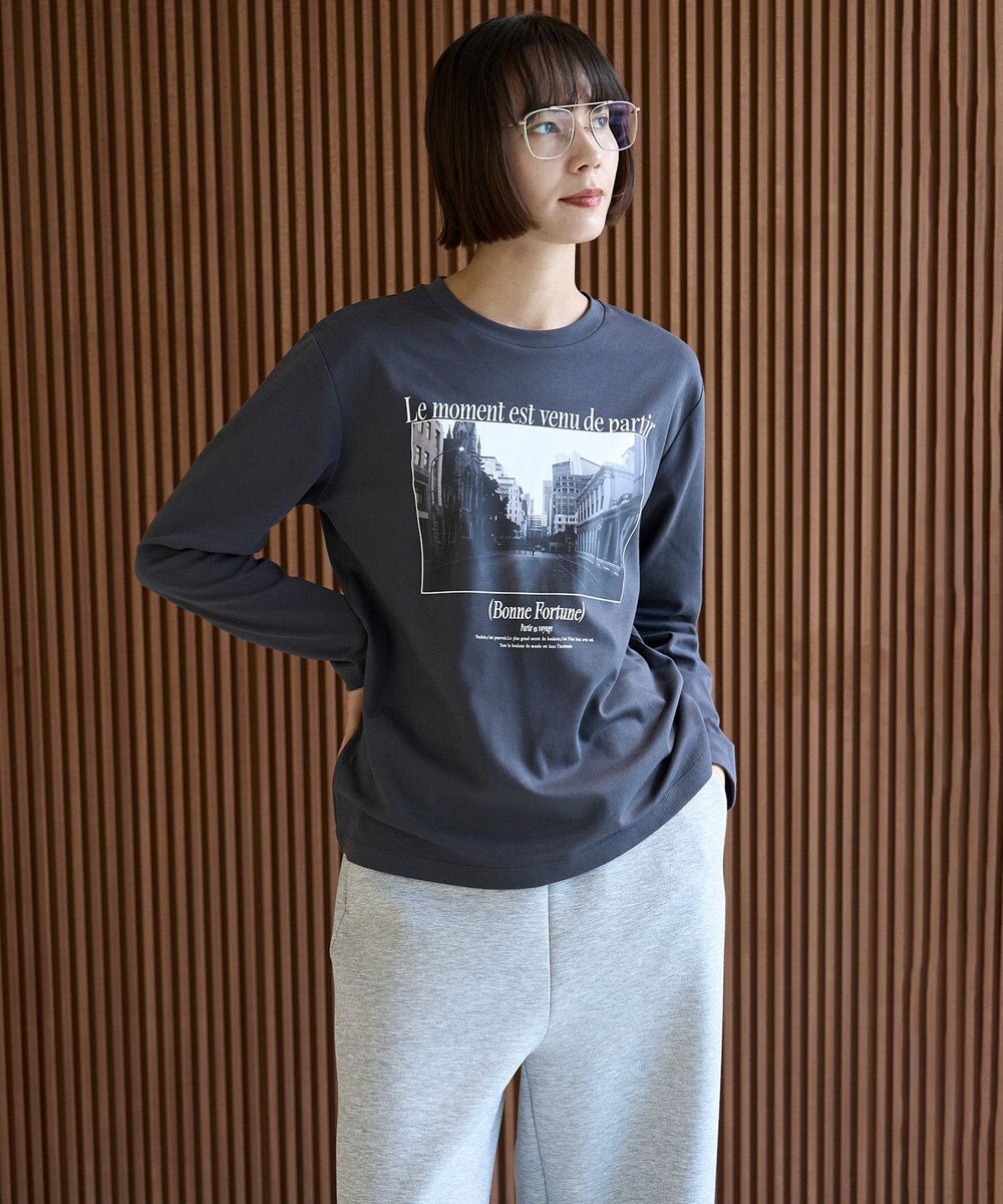 UNFILO コットンスムース グラフィック ロンＴ 