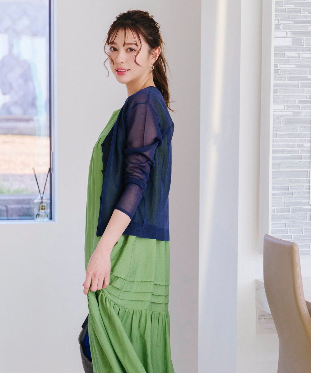 Tiaclasse シアーショートカーディガン 