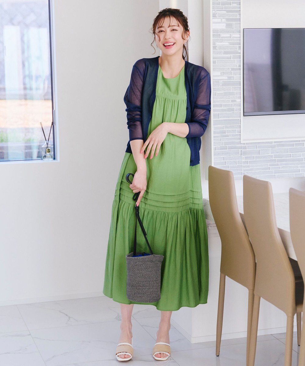 Tiaclasse シアーショートカーディガン 