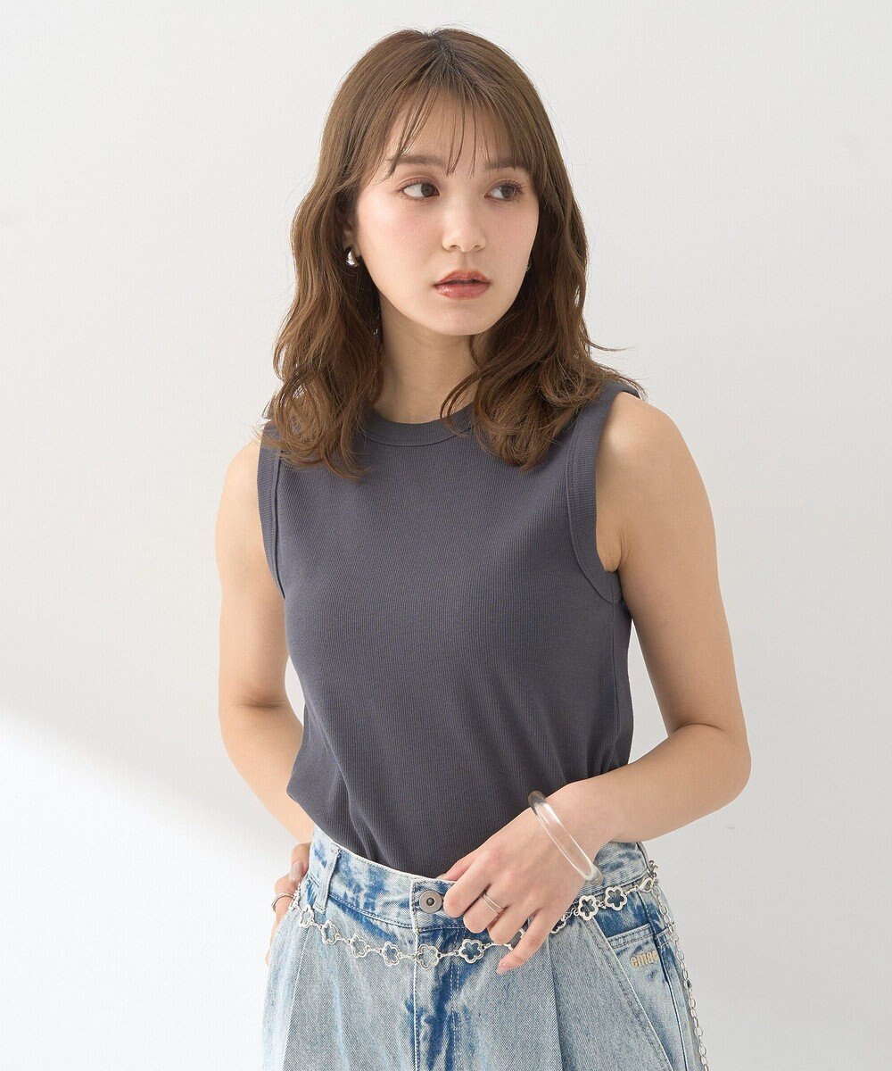 earth music&ecology 【WEB限定】リブタンクトップ 
