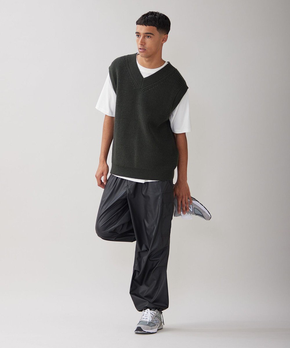 UNFILO MENS レザーライク カーゴパンツ [24年春夏商品] 